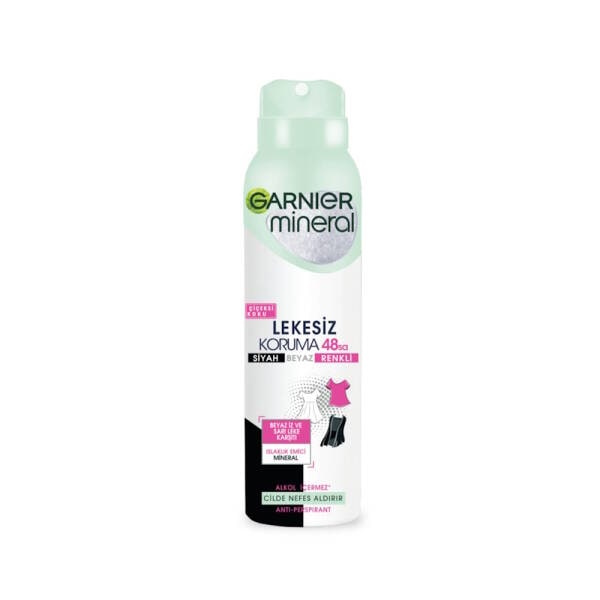 Garnier Mineral Lekesiz Koruma 48sa Beyaz Renkli Çiçeksi Koku Deodorant