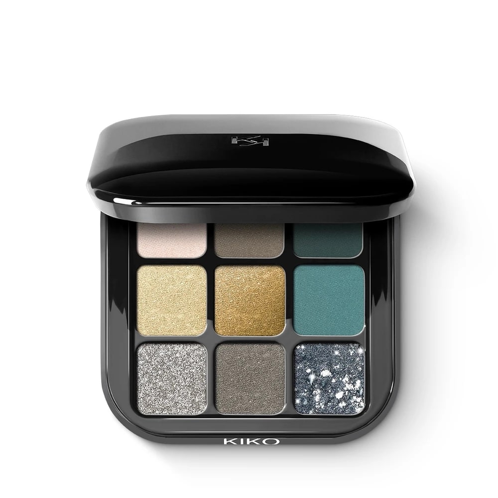 KIKO Milano Göz Farı Paleti - New Glamour Multi Finish Eyeshadow Palette — 06 Green Vibes