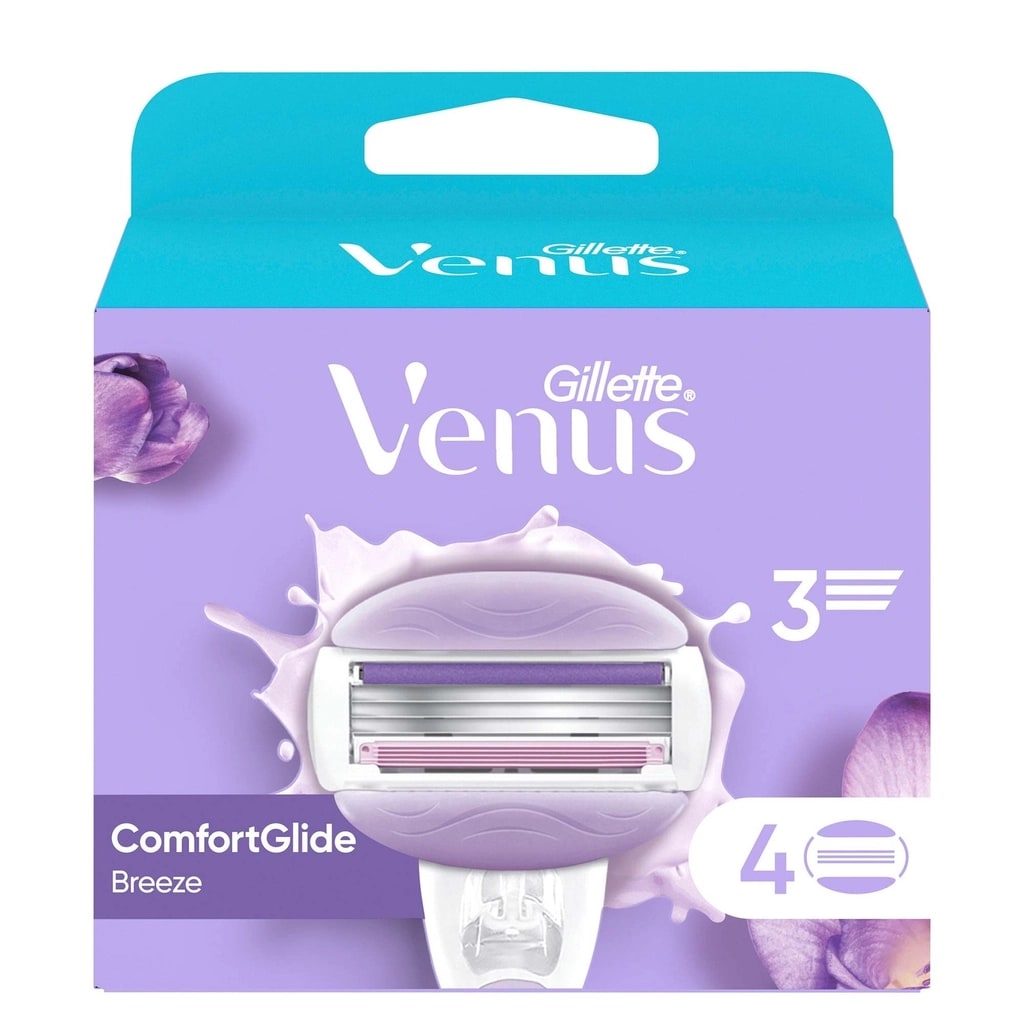 Gillette Venus ComfortGlide Breeze Yedek Kadın Tıraş Bıçağı 4'lü Paket
