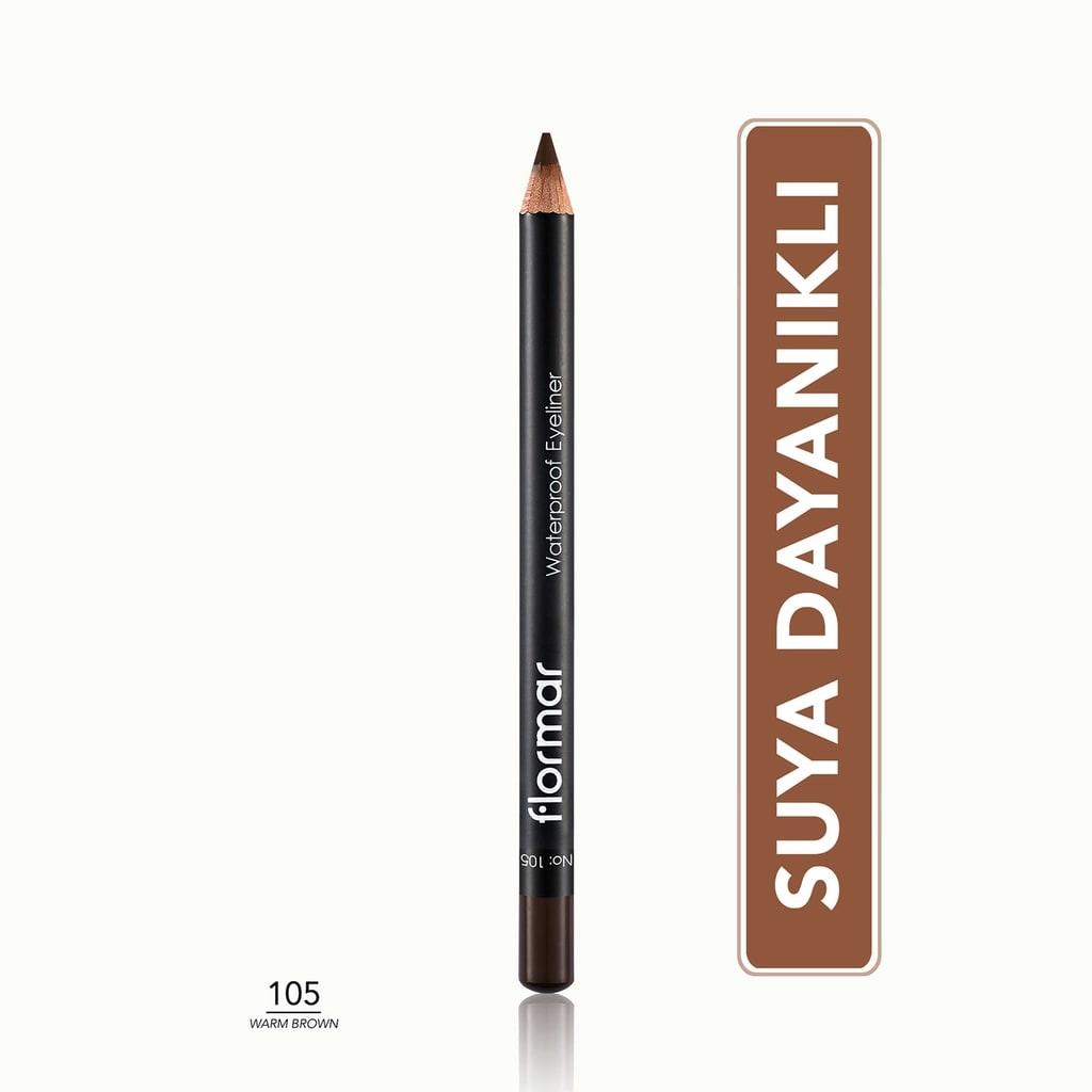 Flormar Suya Dayanıklı ve Yoğun Pigmentli Mat Göz Kalemi 105 Warm Brown