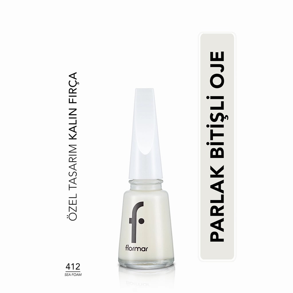 Flormar Nail Enamel Yoğun Pigmentli Oje 412 Sea Foam