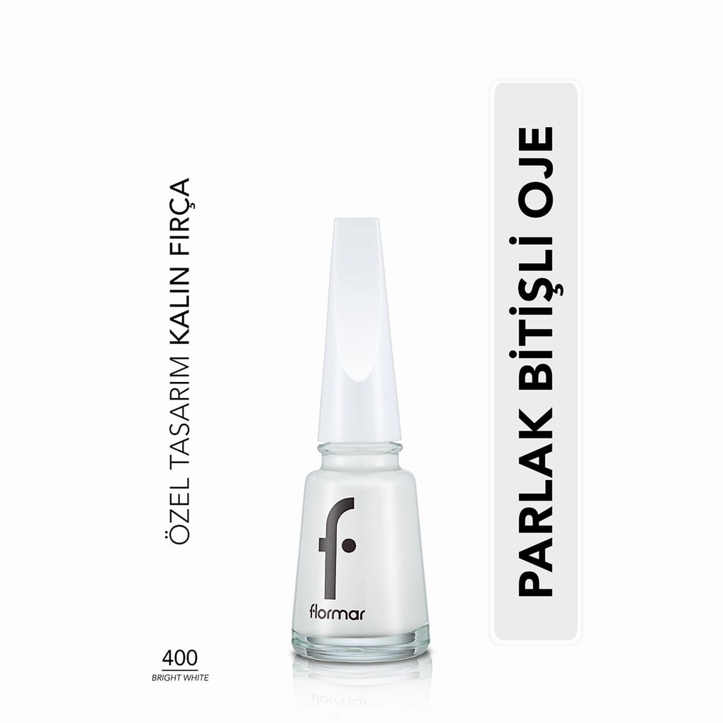 Flormar Nail Enamel Yoğun Pigmentli Oje 400 Bright White