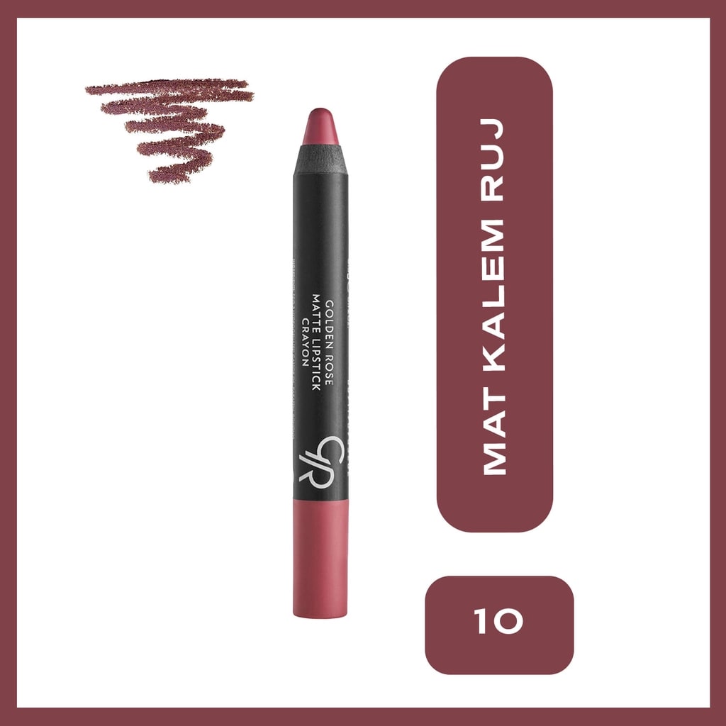 Golden Rose Matte Lipstick Crayon Ruj No:10