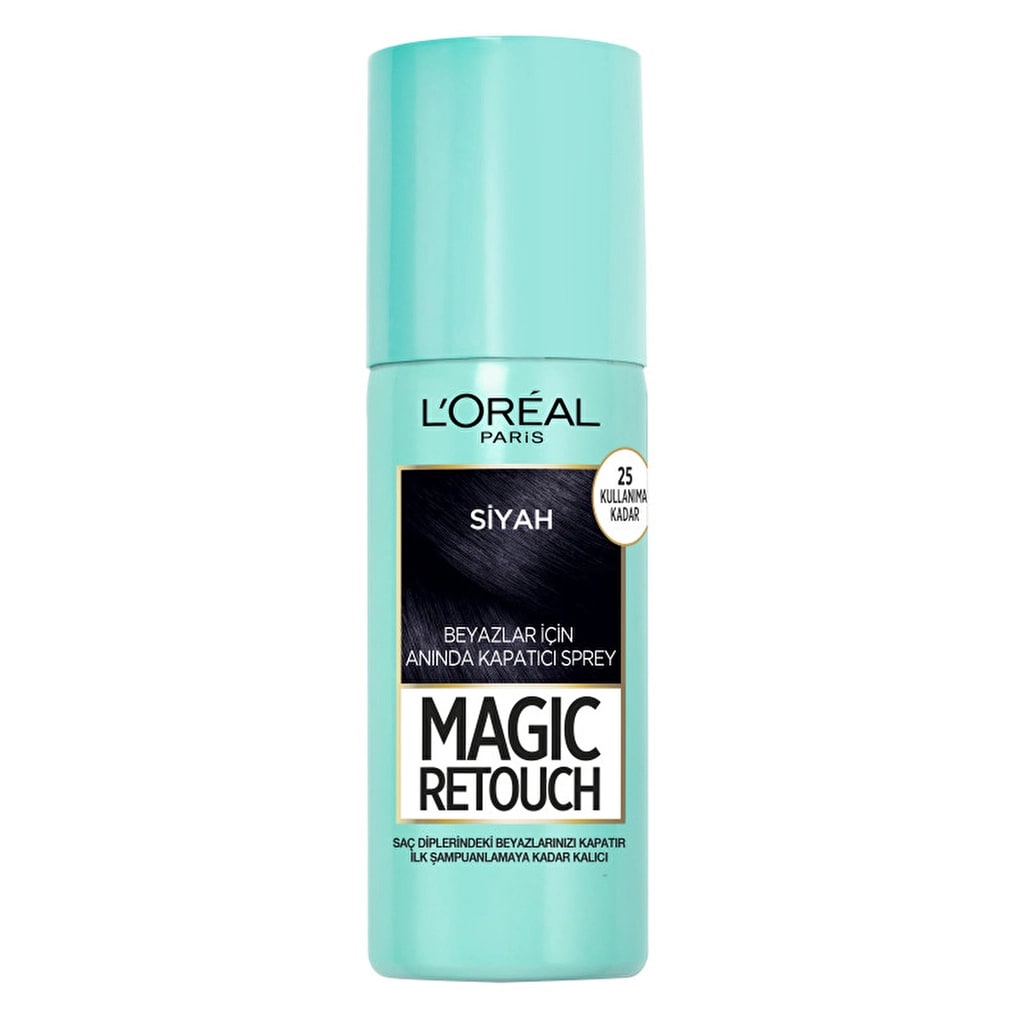 Loreal Paris Magic Retouch Beyazlar İçin Anında Kapatıcı Sprey Siyah 75 ml