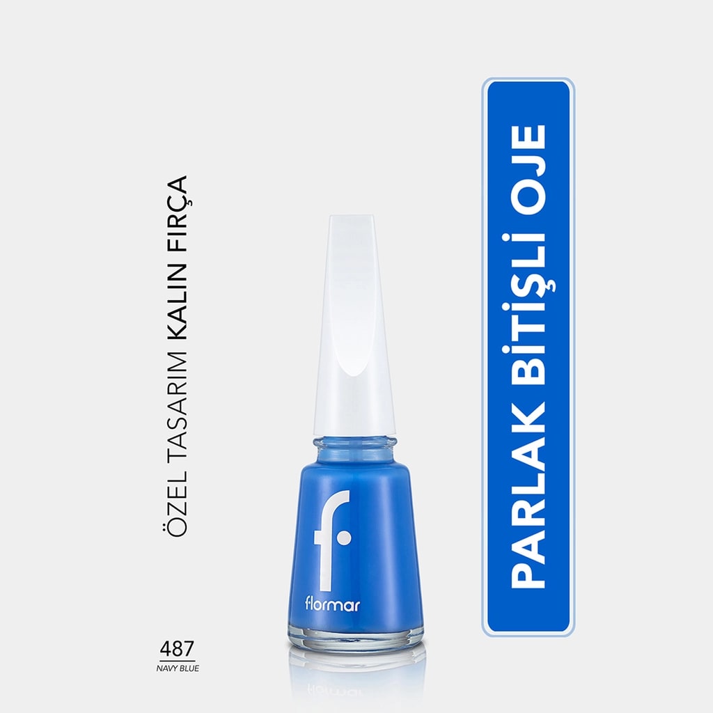 Flormar Nail Enamel Yoğun Pigmentli Oje 487 Navy Blue