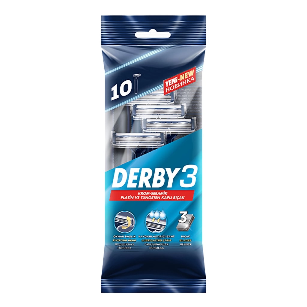 Derby Samurai 3 Klasik 10'lu Poşet Tıraş Bıçağı