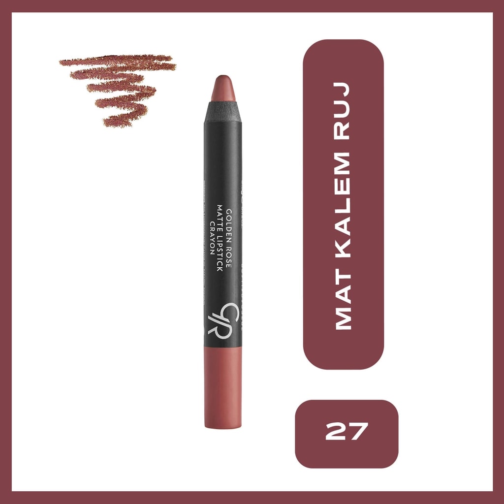 Golden Rose Matte Lipstick Crayon Ruj No:27