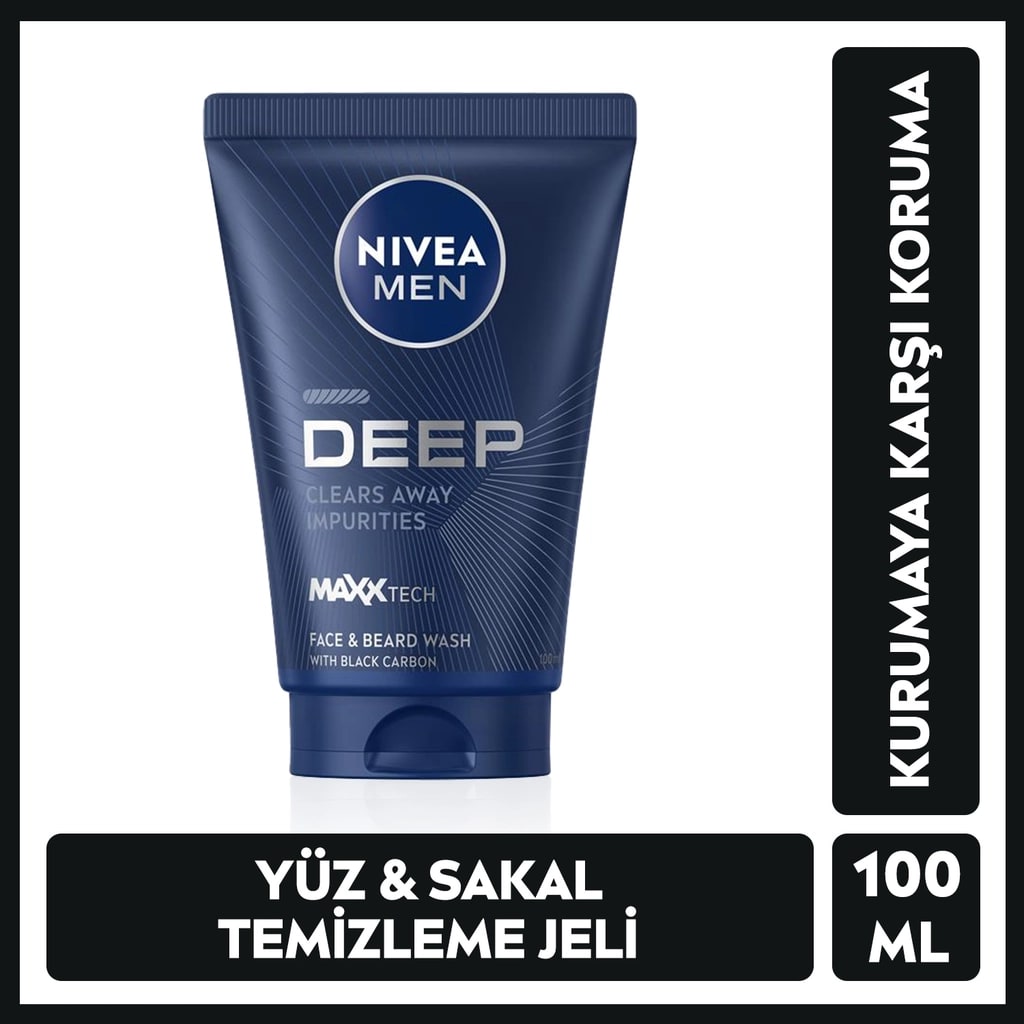 Nivea Men Deep Erkek Sakal ve Yüz Temizleme Jeli