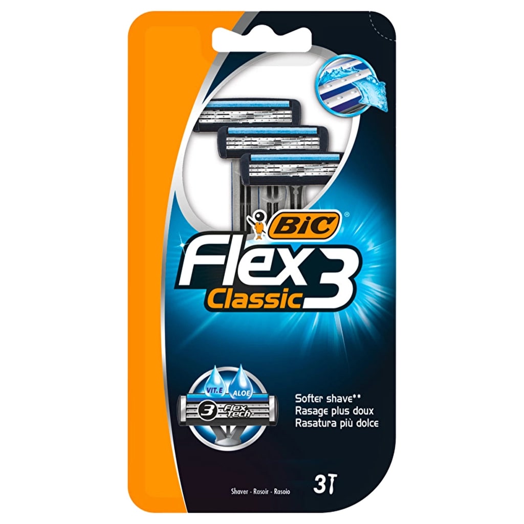 Bic Flex3 Classic 3 Bıçaklı Tıraş Bıçağı 3'lü