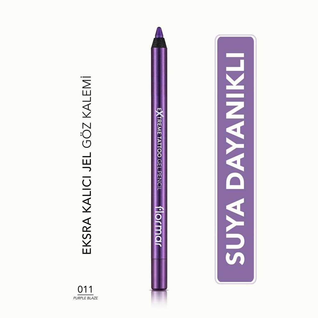 Flormar Extreme Tattoo Ekstra Kalıcı Işıltılı Jel Göz Kalemi 011 Purple Blaze