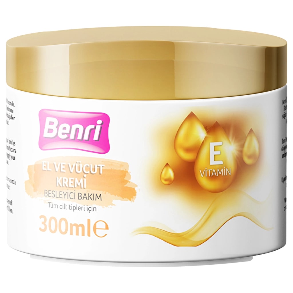 Benri Besleyici Bakım El ve Vücut Kremi 300 ml