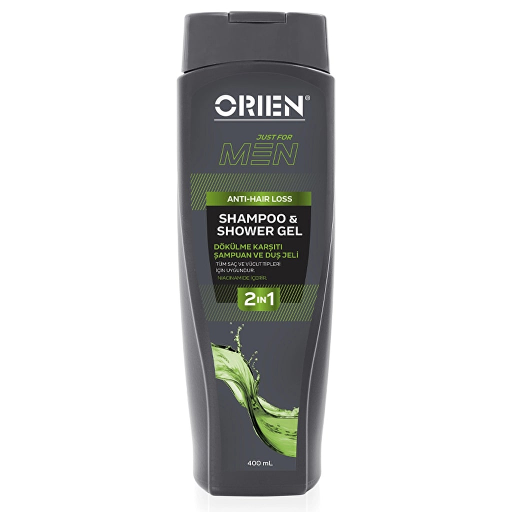 Orien Men 2'si 1 Arada Dökülme Karşıtı Şampuan & Duş Jeli