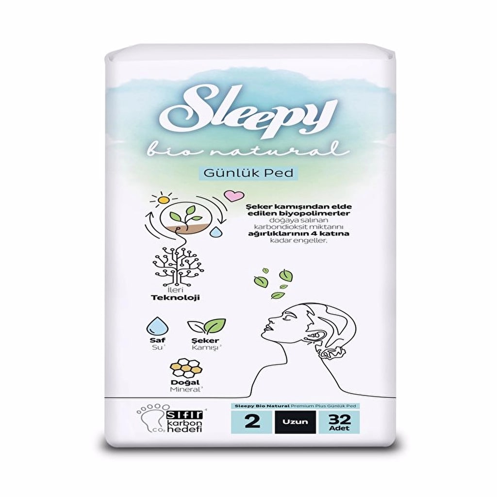 Sleepy Bio Günlük (Boy 2) Süper Uzun Ped 32'li