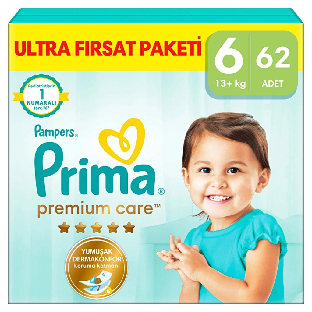 Prima Pampers Bebek Bezi Premium Care 6 Numara Ultra Fırsat Paketi