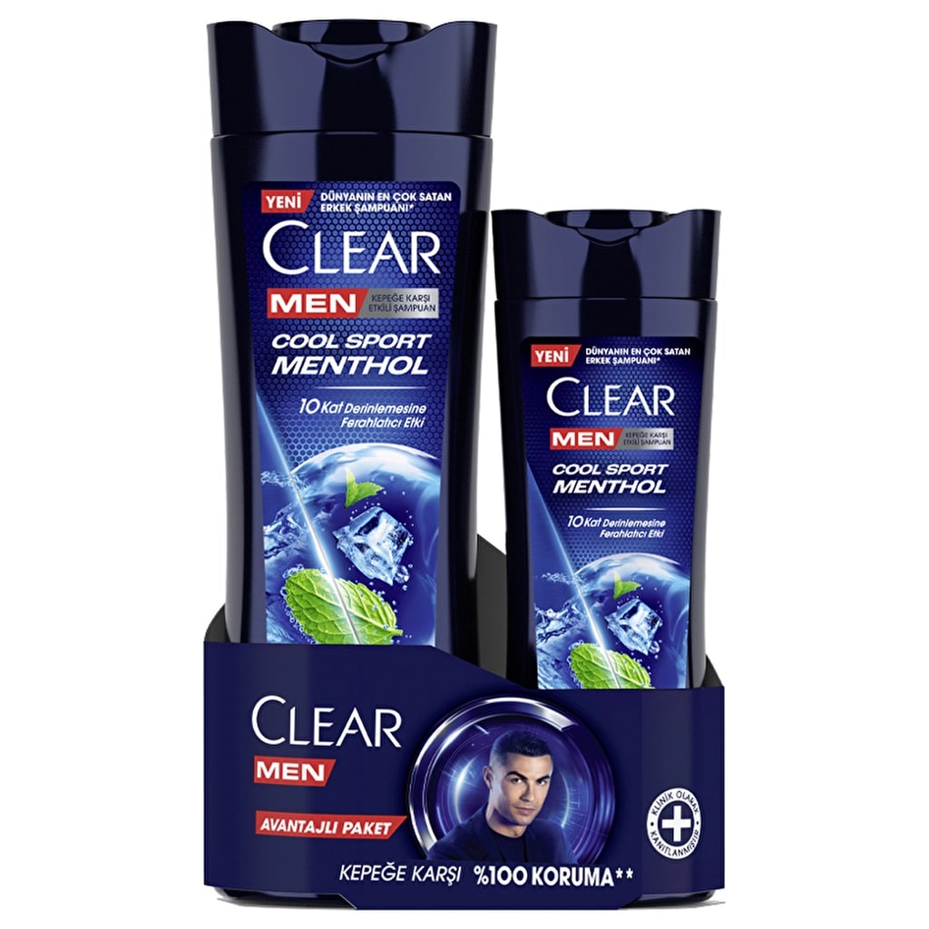 Clear Men Kepeğe Karşı Etkili Şampuan Cool Sport Menthol +