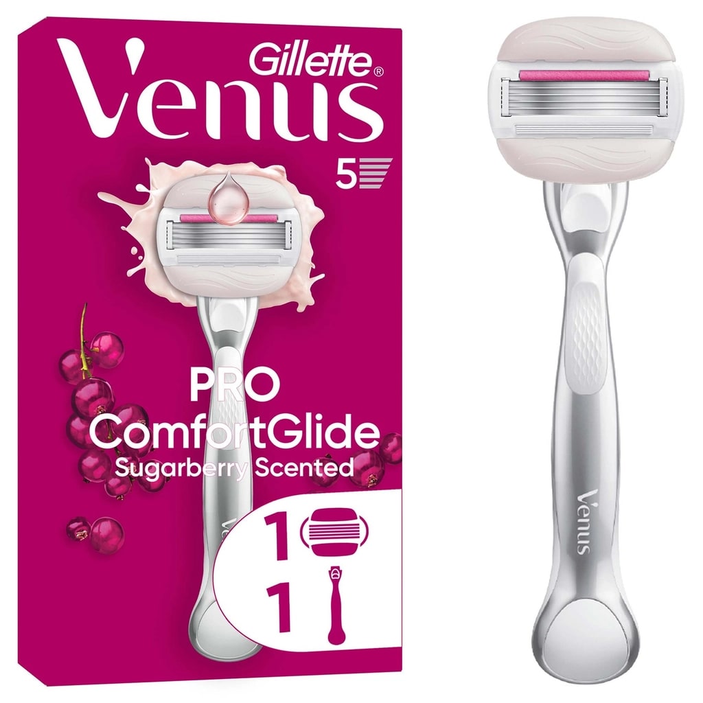 Gillette Venus Comfort Glide Sugarberry Tıraş Makinesi + 1 Adet Başlık