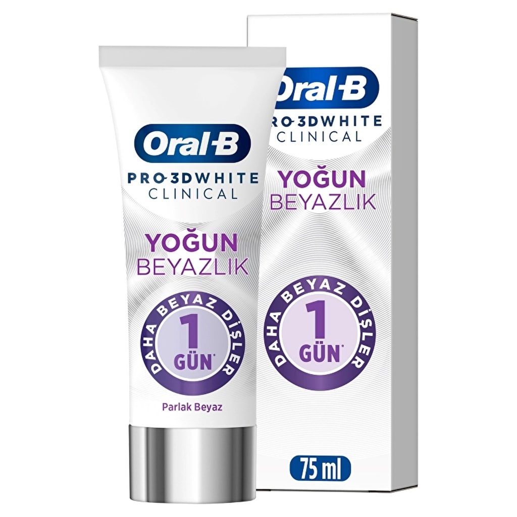 ORAL-B DIS MACUNU PRO-3D WHITE CLINICAL PARLAK