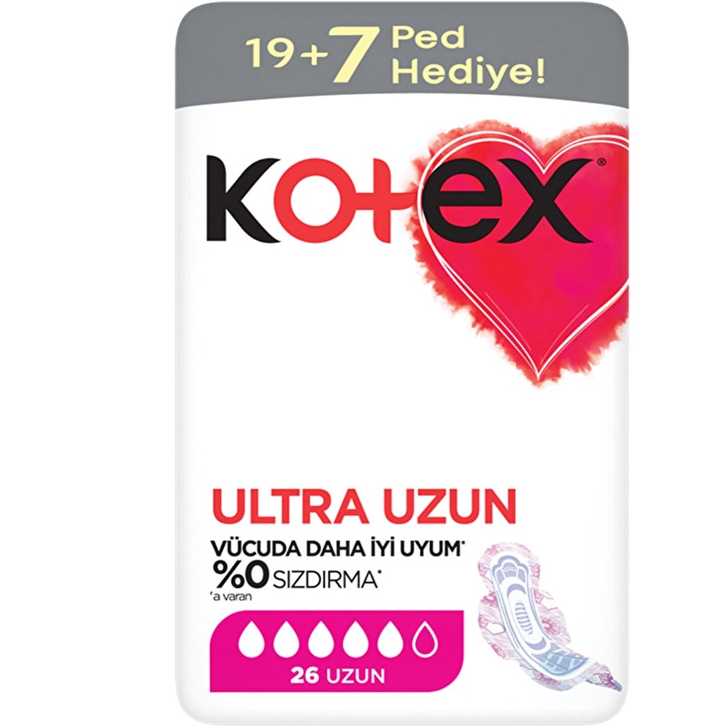 Kotex Dev Eko Hijyenik Ped Ultra Uzun 26'lı