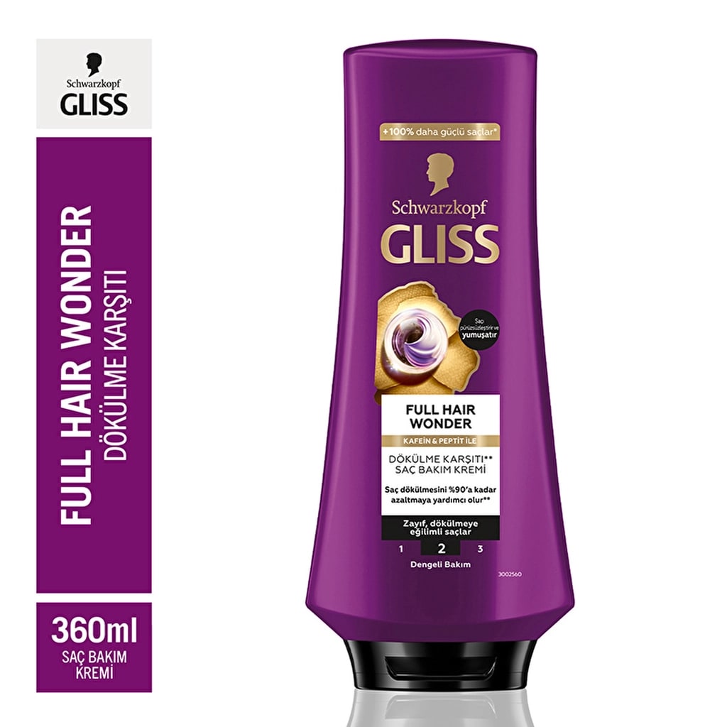 Schwarzkopf Gliss Gliss Full Hair Wonder Saç Bakım Kremi 360 ml