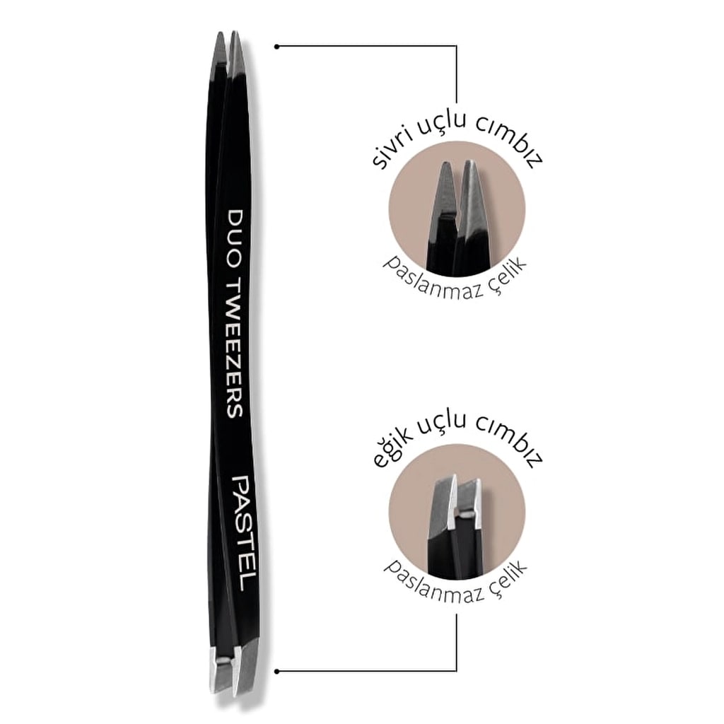 Pastel Duo Tweezers 10 Çift Taraflı Cımbız