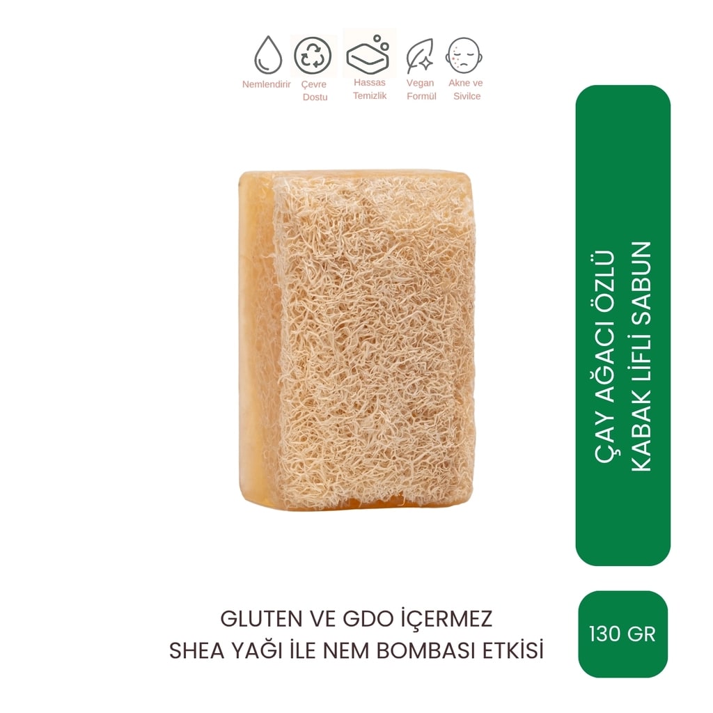 Let'scrub Doğal Kabak Lifli Çay Ağacı Sabunu 130 gr