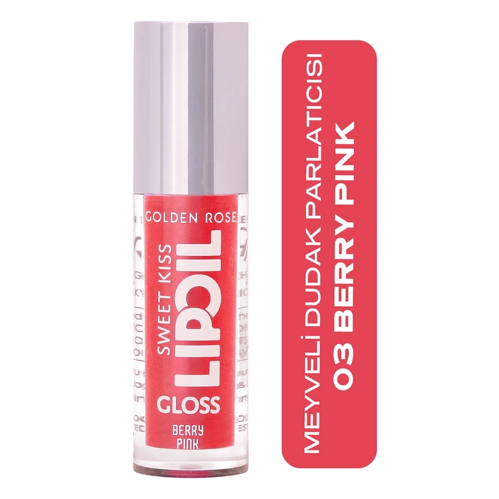 Golden Rose Sweet Kiss Lip Oil Gloss Dudak Parlatıcısı No: 03 Berry Pink