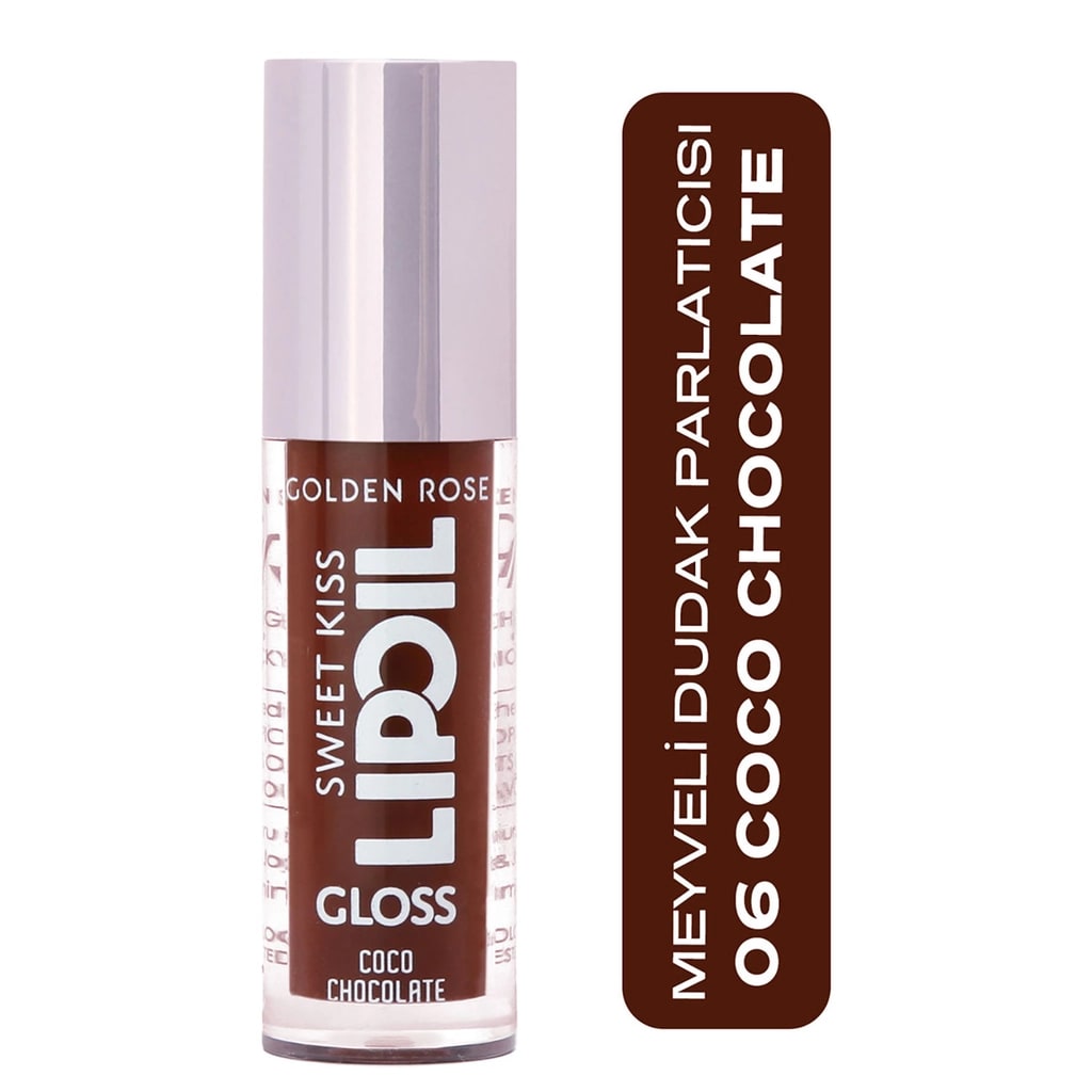 Golden Rose Sweet Kiss Lip Oil Gloss Dudak Parlatıcısı No: 06 Coco Chocolate