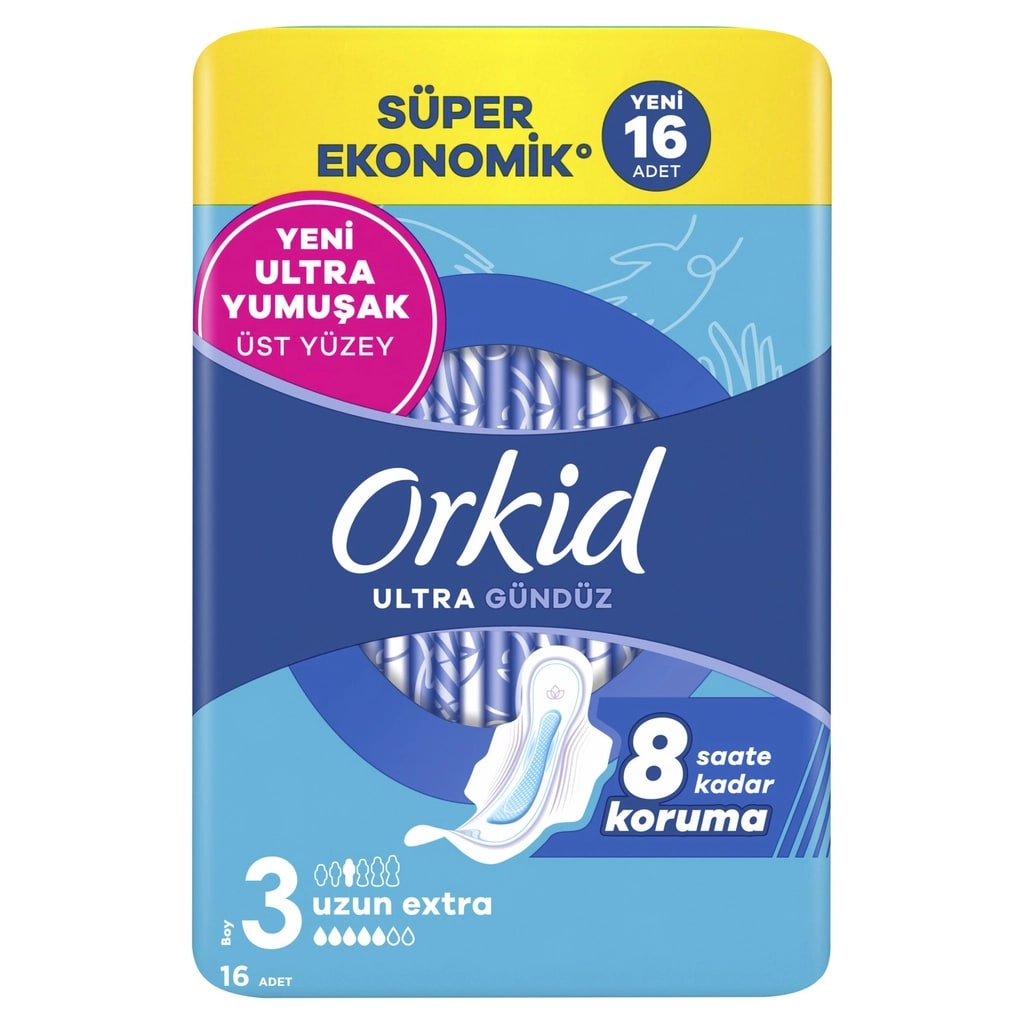Orkid Ultra Gündüz Uzun Ekstra (Boy 3) Hijyenik Ped 16 Adet