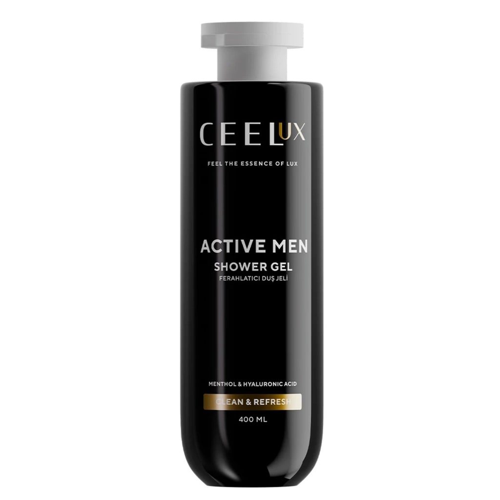 The Ceel Ceelux Active Men Menthol ve Hyalüronik Asit Ferahlatıcı Etkili Duş Bakım Jeli