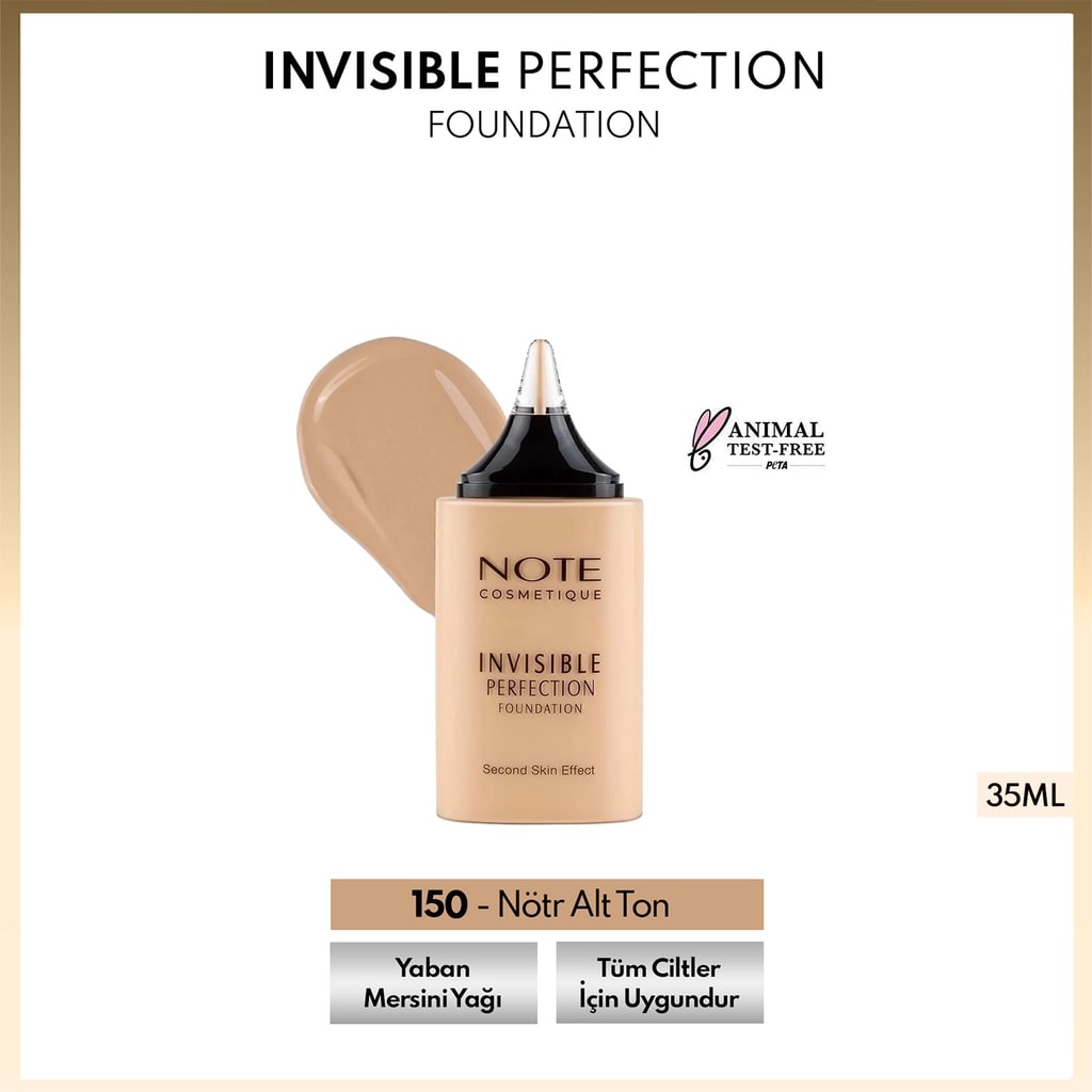 Note Cosmetique Note Invisible Perfection Fondöten 150 Nötr Alt Ton