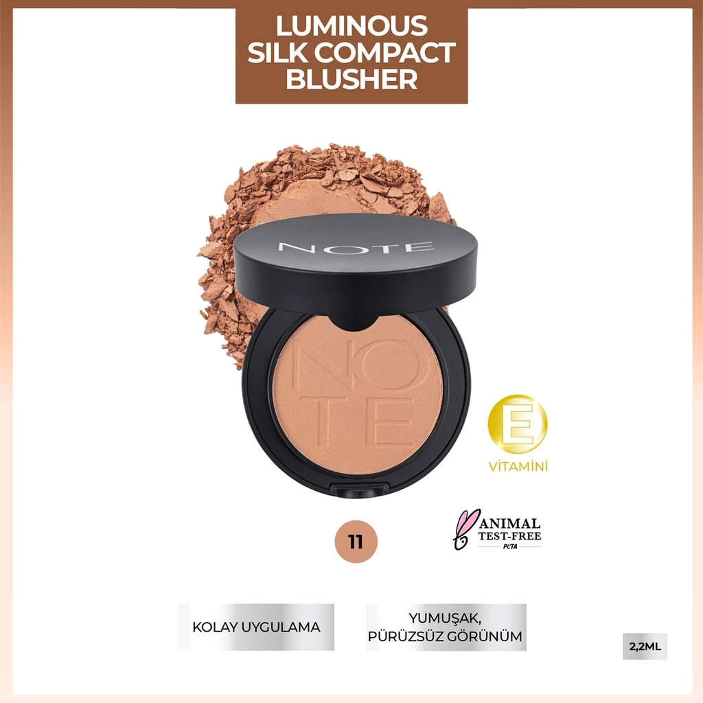 Note Cosmetique Note Luminous Silk Compact Blusher Allık 11 Sunset