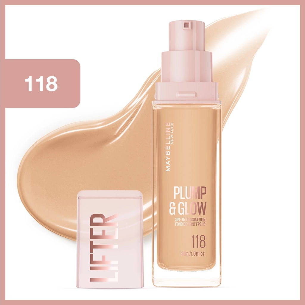 Maybelline New York Lifter Plump & Glow Aydınlatan Fondöten 118