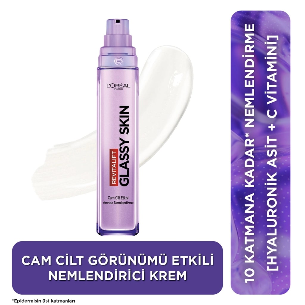 L'Oréal Paris Loreal Paris Revitalift Filler Glassy Skin Cam Cilt Görünümü Veren Nemlendirici Yüz Kremi 50 ml