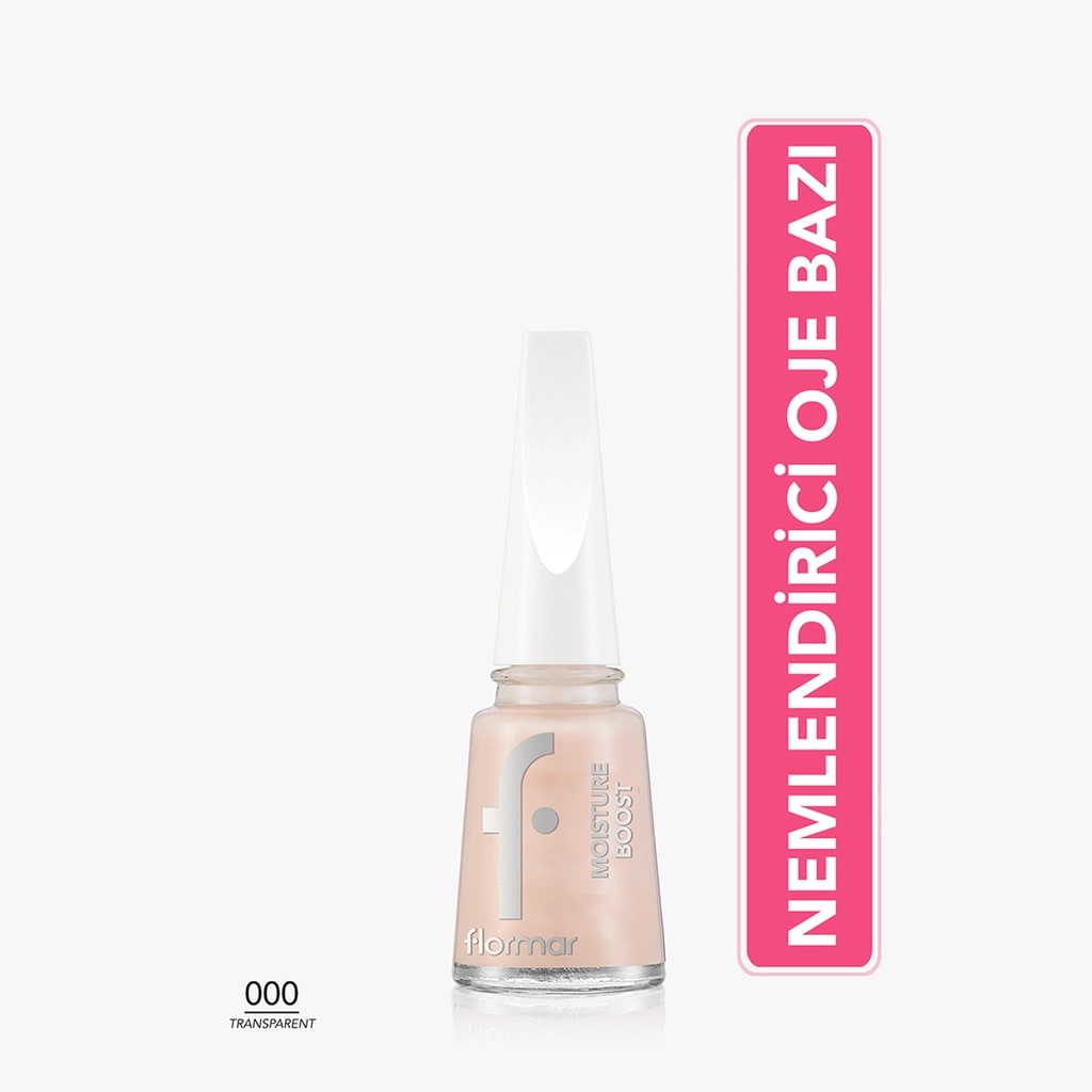 Flormar Moisture Boost Yoğun Nemlendirme Etkili Besleyici Oje Bazı/Tırnak Cilası 000 Transparent