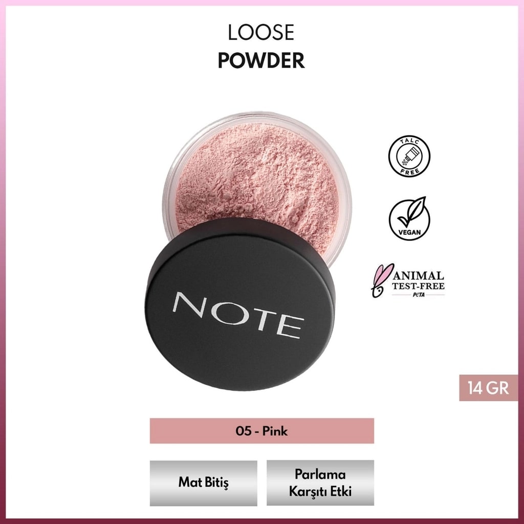 Note Cosmetique Note Pink Loose Powder Pudra Pembe