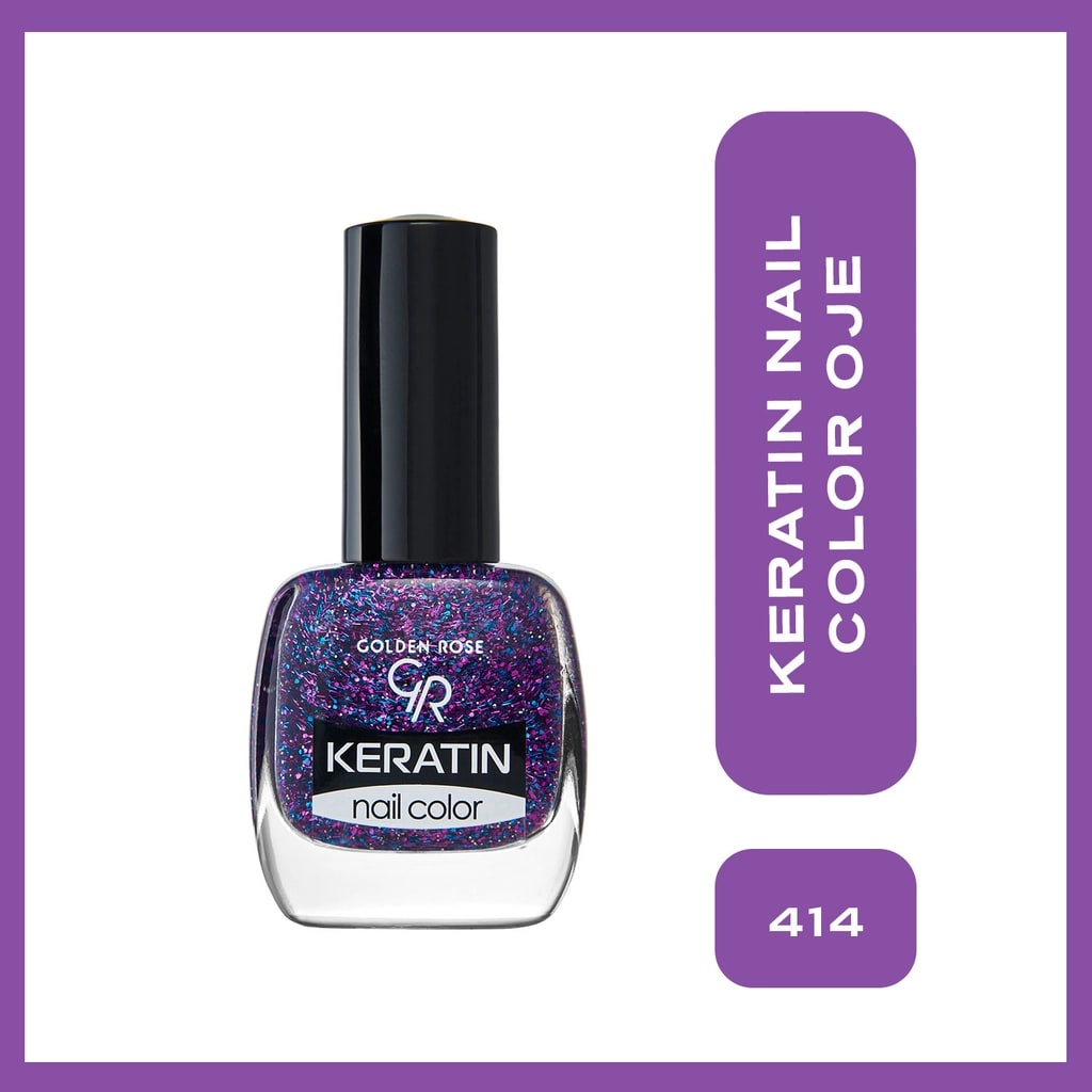 Golden Rose Keratin Glitter Oje No: 414