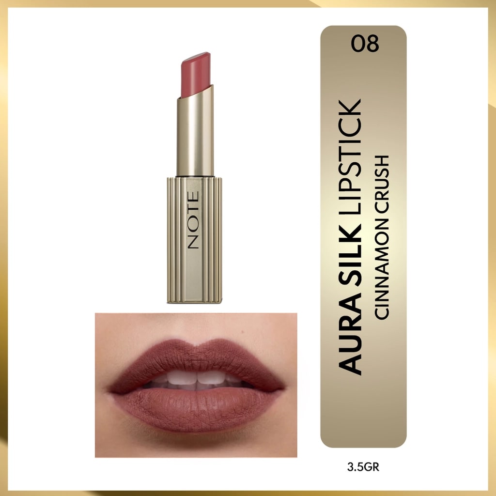 Note Aura Silk Lipstick Ruj 08 Cinnamon Crush