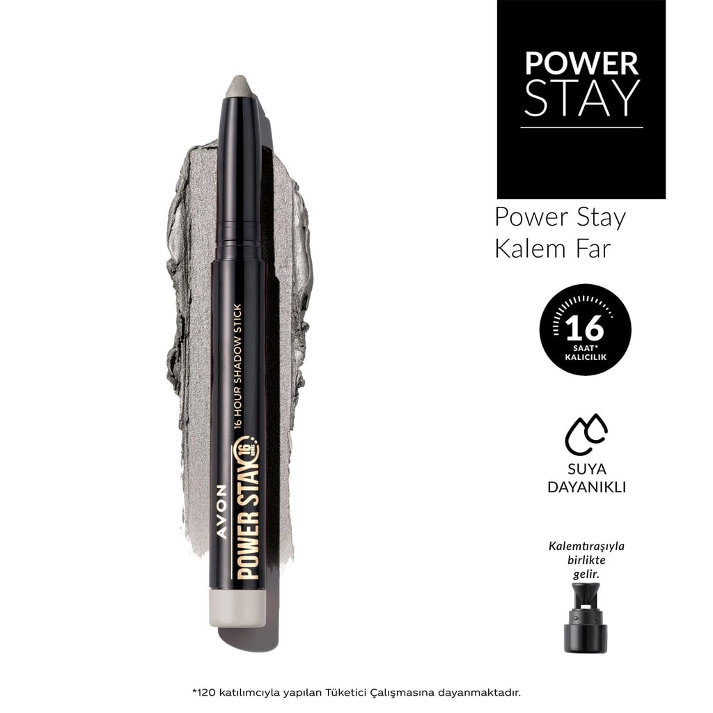 Avon Power Stay Stik Göz Farı Cool Silver