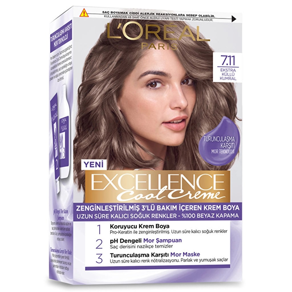 Excellence Loreal Paris Excellence Cool Creme Saç Boyası 7.11 Ekstra Küllü Kumral