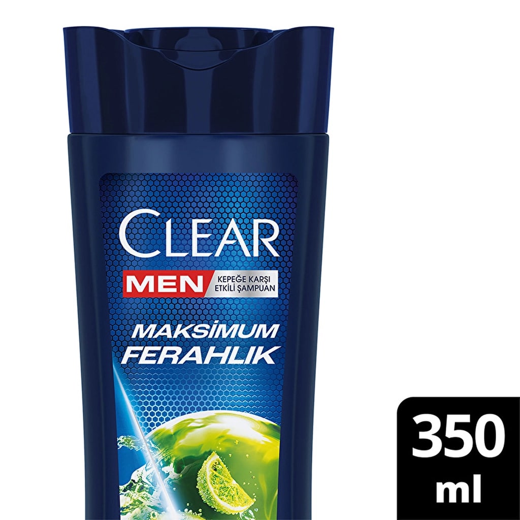 Clear Men Kepeğe Karşı Etkili Şampuan Maksimum Ferahlık Yağlı Saç Derisi İçin Limon Özlü