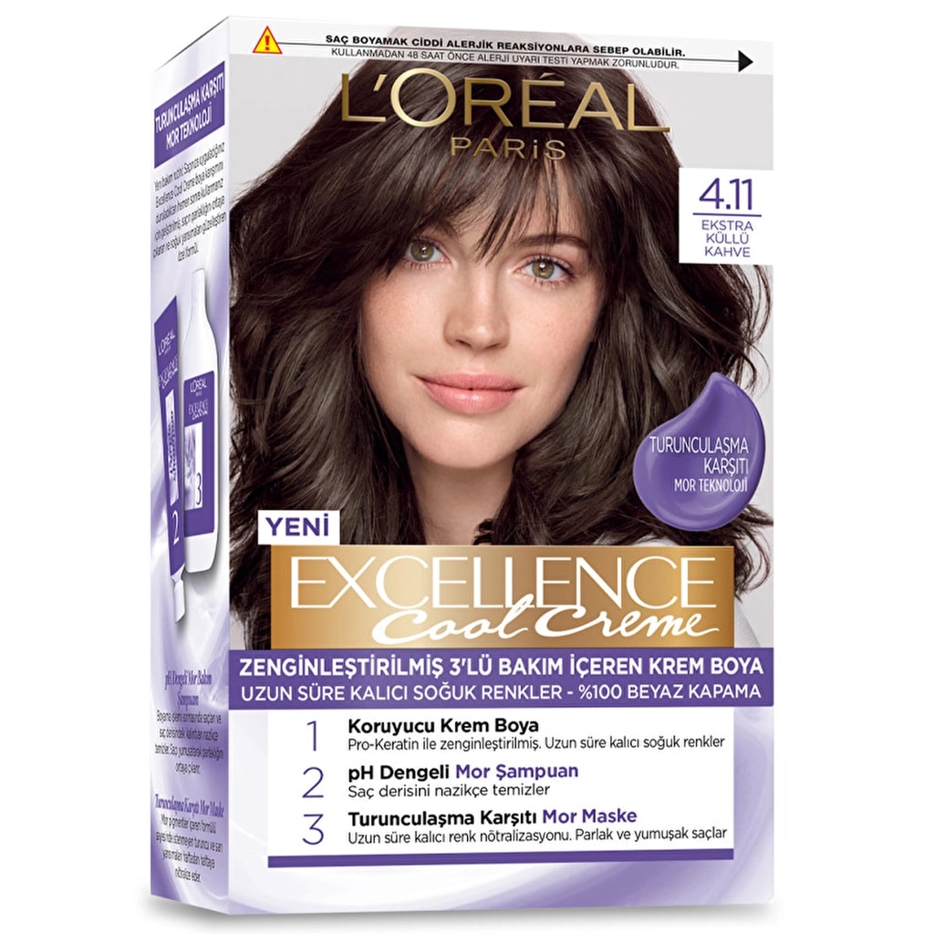 Excellence Loreal Paris Excellence Cool Creme Saç Boyası 4.11 Ekstra Küllü Kahve