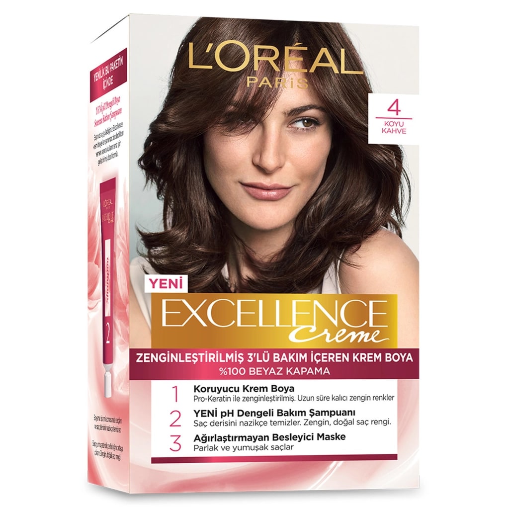 Excellence Loreal Paris Excellence Creme Saç Boyası - 4 Koyu Kahve