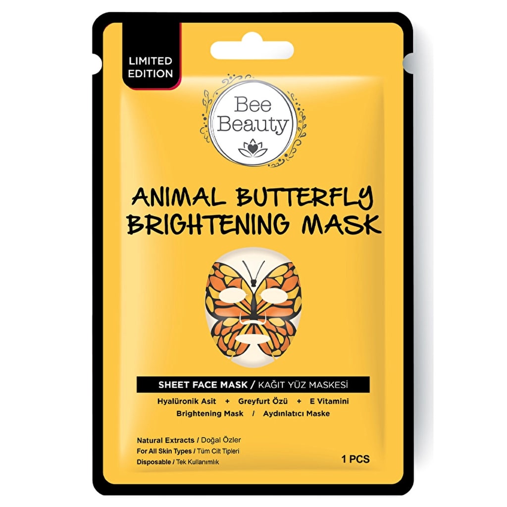 Bee Beauty Butterfly Aydınlatıcı Kağıt Yüz Maskesi 25 gr