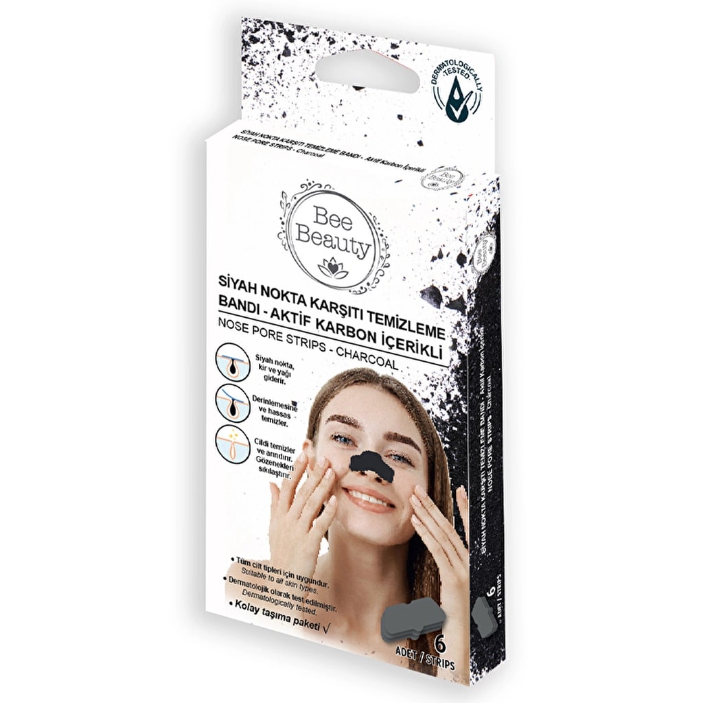 Bee Beauty Aktif Karbon Siyah Nokta Bandı 6'lı