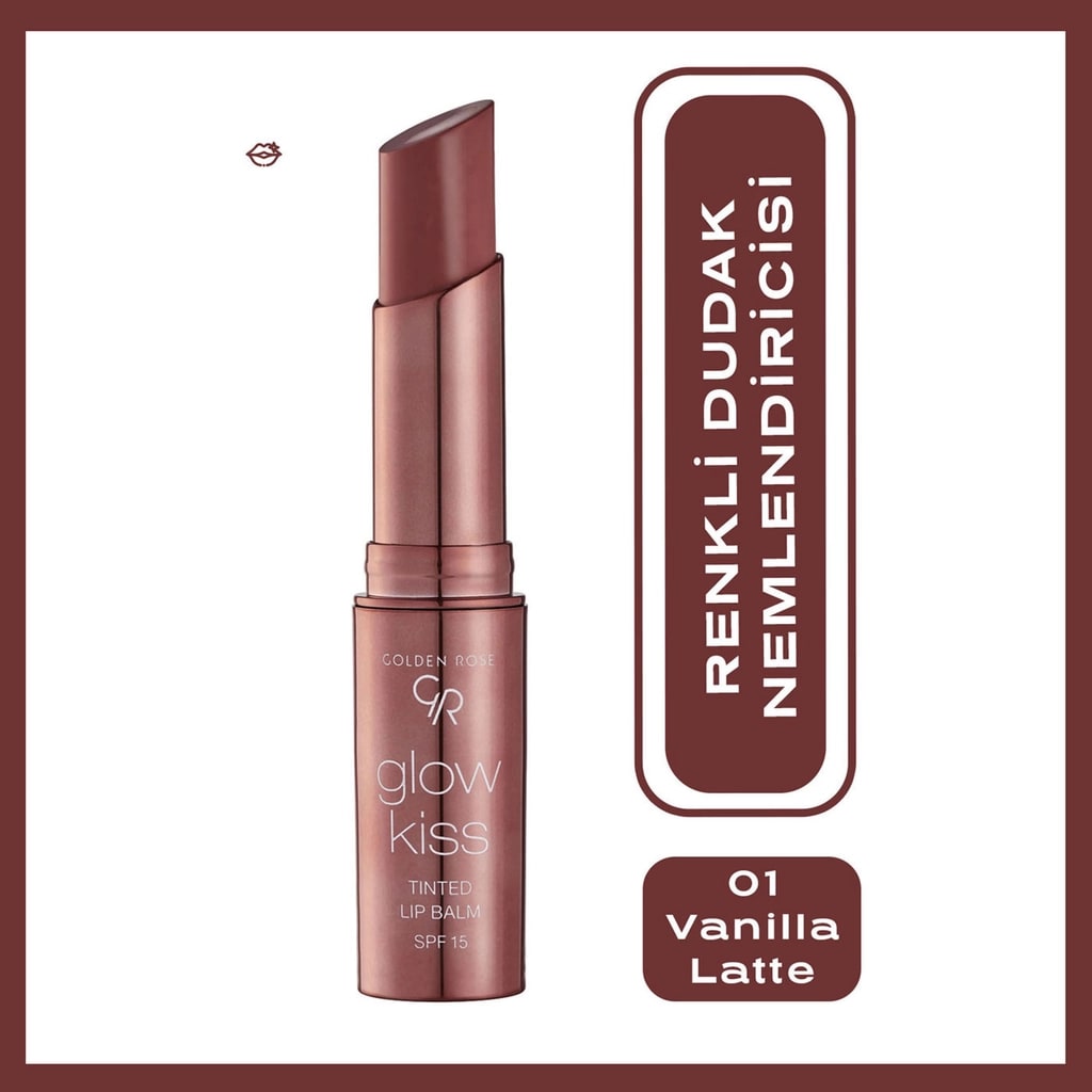 Golden Rose Glow Kiss Tinted Lip Balm Ruj 01 Vanilla Latte