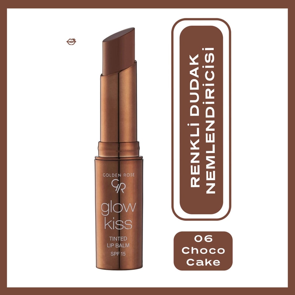 Golden Rose Glow Kiss Tinted Lip Balm Ruj 06 Choco Cake
