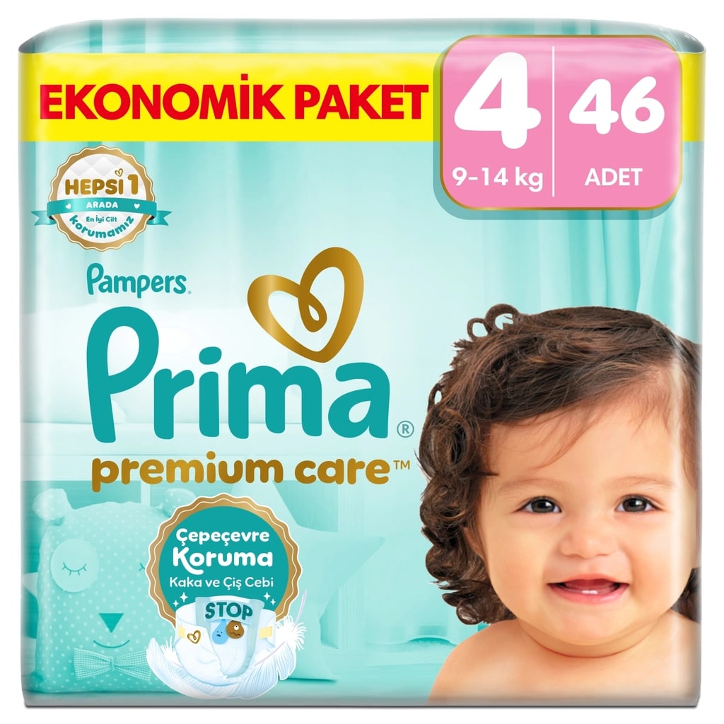 Prima Bebek Bezi Premium Care 4 Beden Maxi Jumbo Paket