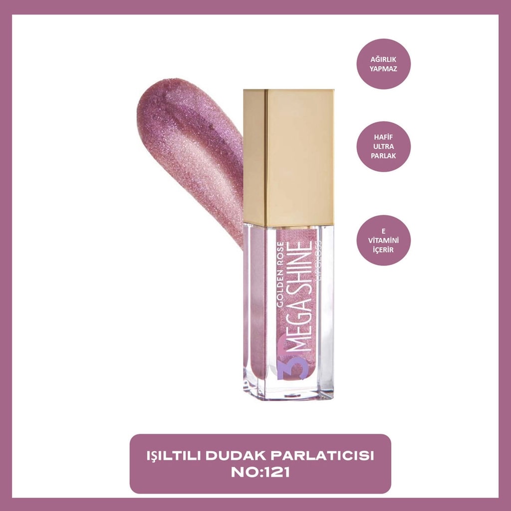 Golden Rose 3D Mega Shine Lipgloss No:121