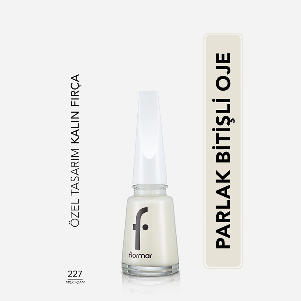 Flormar Nail Enamel Yoğun Pigmentli Oje 227 Milk Foam
