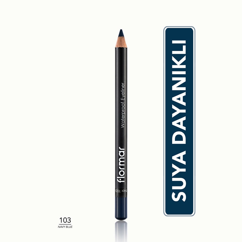 Flormar Suya Dayanıklı ve Yoğun Pigmentli Mat Göz Kalemi 103 Navy Blue
